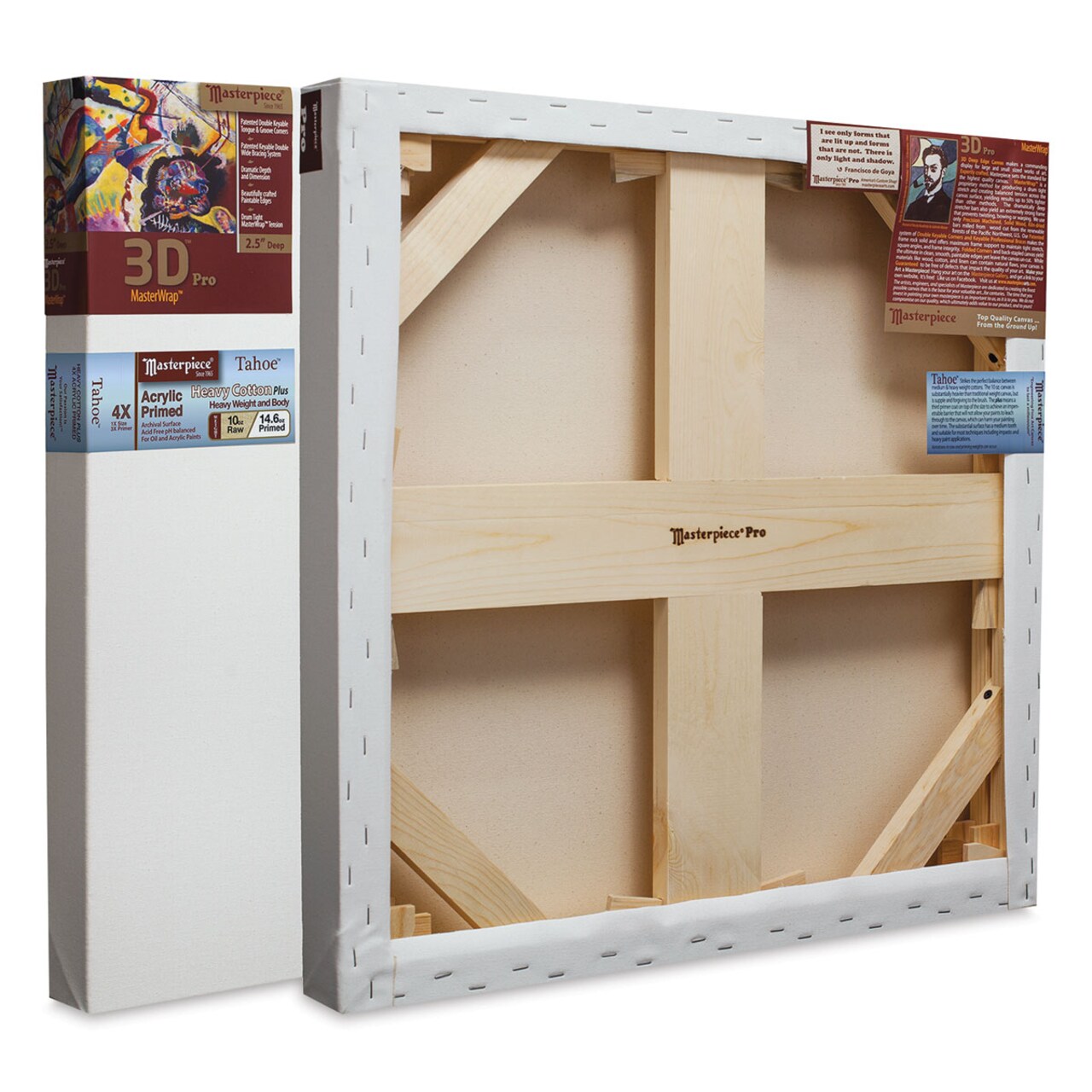 Masterpiece Tahoe Cotton Canvas - 20" x 20", 2-1/2" Profile, Acrylic Primed